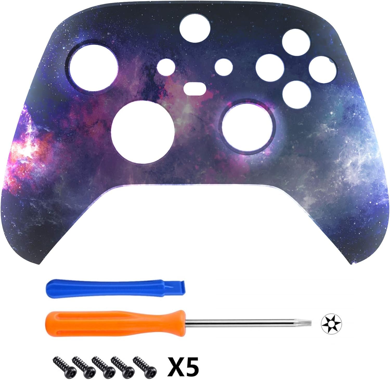 Nebula Galaxy Soft Touch Front Housing Shell for Xbox Series X/S Controller, Custom Cover Faceplate for Xbox Series X/S, for Xbox Core Controller - Controller NOT Included